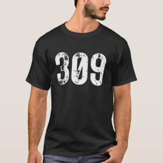 T-shirt 309 Area Code Peoria IL Mobile Telephone Area Code