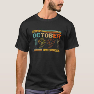 T-shirt 30 Anniversaire Vintage 1991