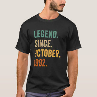 T-shirt 30 ans 30e anniversaire Légende depuis le 1er octo