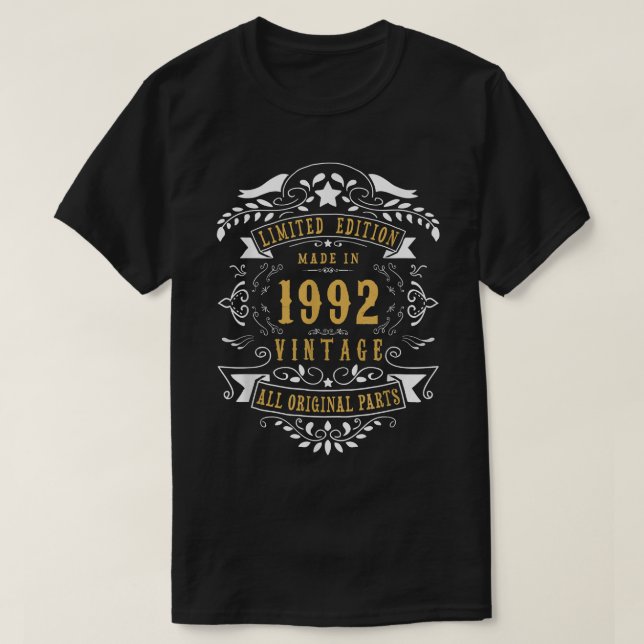 T-shirt 30 ans 30e anniversaire Made Né en 1992 Hommes W (Design devant)