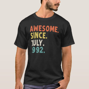 T-shirt 30 ans étonnant depuis juillet 1992 30e anniversai