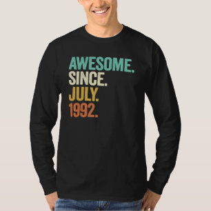 T-shirt 30 ans étonnant depuis juillet 1992 30e anniversai