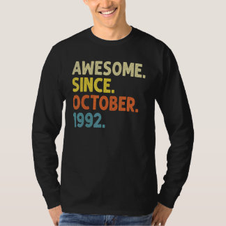T-shirt 30 Ans Funny Awesome depuis Octobre 1992 30e