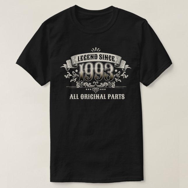 T-shirt 30 ansDepuis 1993 30e anniversaire (Design devant)