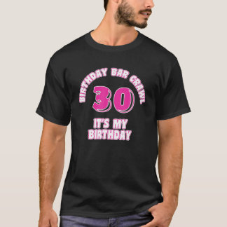 T-shirt 30E Anniversaire, Anniversaire Bar Crawl, Annivers