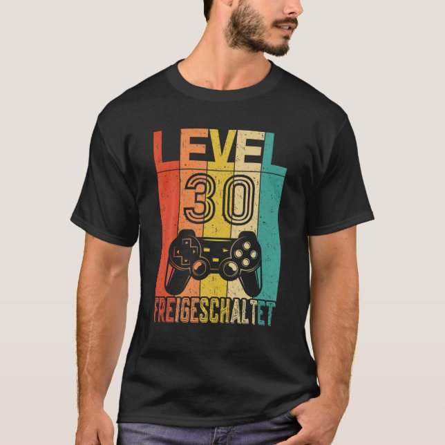 T-shirt 30E Anniversaire Cadeau Niveau 30 Déverrouillé 199 (Devant)