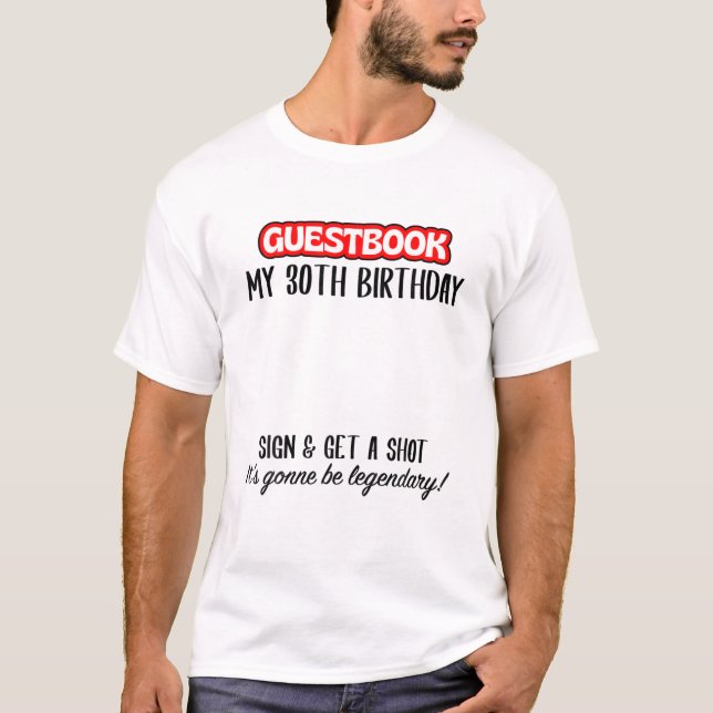 T-shirt 30E Anniversaire Livre D'Invitation - Signer Et Ob (Devant)