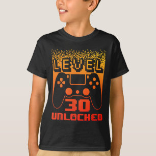 T-shirt 30e Anniversaire Pour Homme Niveau 30 Jeu Déverrou