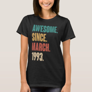 T-shirt 30e Décoration Anniversaire 30 mars Vieux Vintag