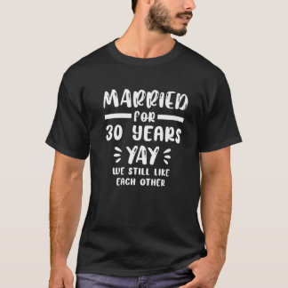 T-shirt 30E Femme Mariage De 30 Anniversaire