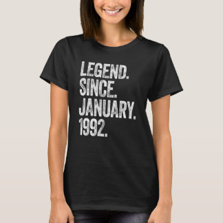 T-shirt 30e jour de Birthday Janvier Born 30 Years Legend
