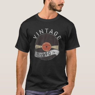 T-shirt 30e Vinyl Vintage 1990 Cadeau Anniversaire Retro 3
