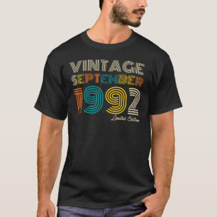 T-shirt 30th Birthday Vintage Septembre 1992 Limited Edtn.