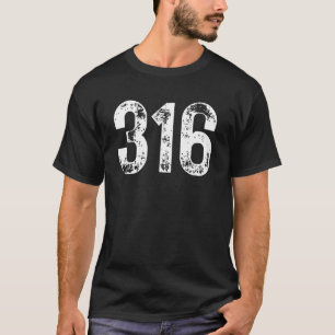 T-shirt 316 Indicatif régional Wichita KS Mobile Telephone