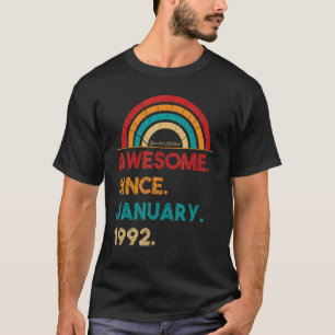 T-shirt 31 Ans Awesome Depuis Janvier 1992 31e Naissance