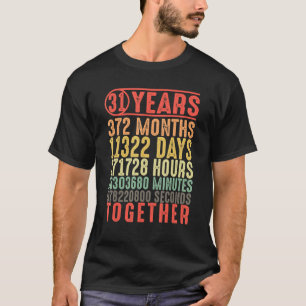T-shirt 31 ans ensemble 31e anniversaire Couples mariés