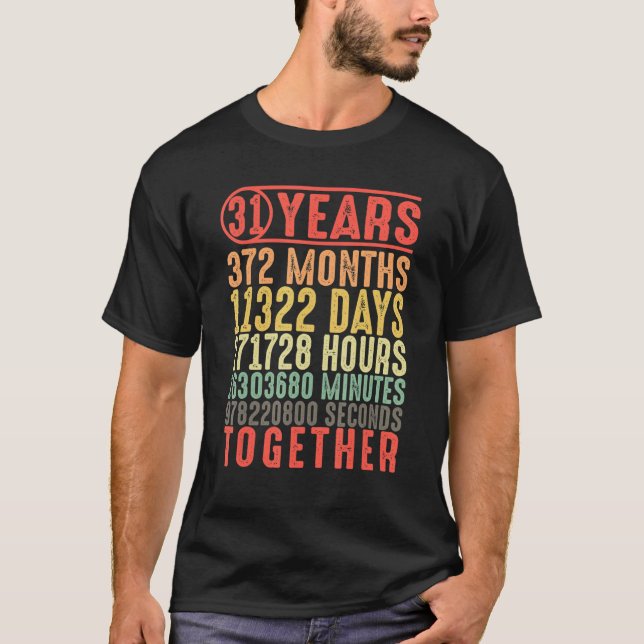 T-shirt 31 ans ensemble 31e anniversaire Couples mariés (Devant)