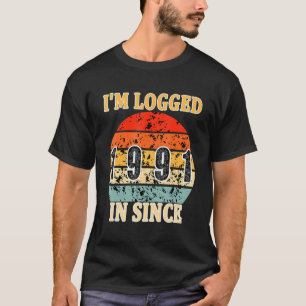 T-shirt 31 ans Je suis connecté depuis 1991 31e anniversai