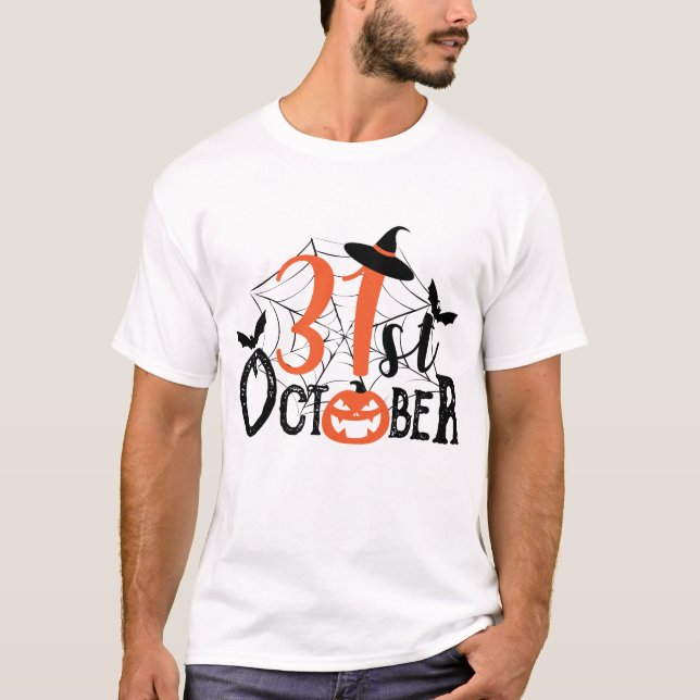 T-shirt 31 octobre Fête d'Halloween (Devant)
