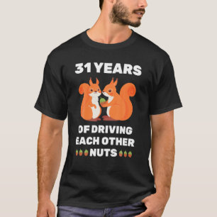T-shirt 31E Anniversaire Mariage De 31 Ans Drôle Couple P