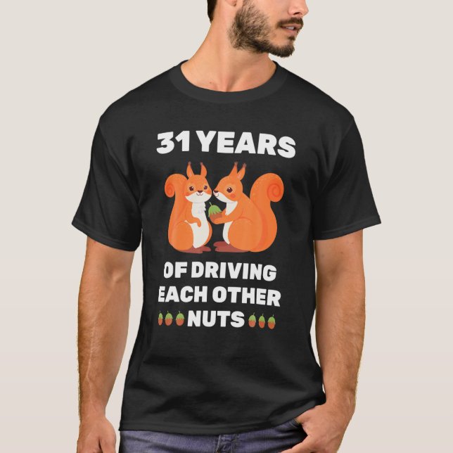 T-shirt 31E Anniversaire Mariage De 31 Ans Drôle Couple Po (Devant)