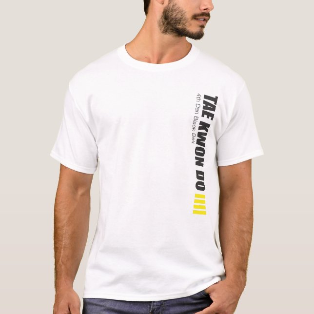 T-shirt 323-4 4ème chemise du Taekwondo de ceinture de Dan (Devant)