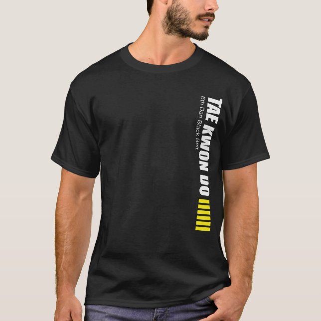 T-shirt 323-6-1 6ème chemise de Dan le Taekwondo (Devant)