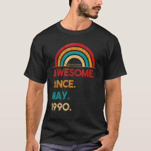 T-shirt 32 ans Awesome depuis mai 1990 32e anniversaire