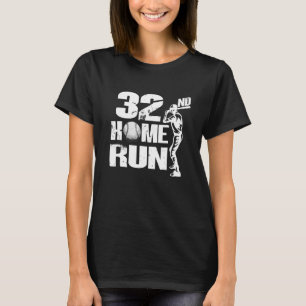 T-shirt 32 Ans Baseball Vintage 32e Anniversaire