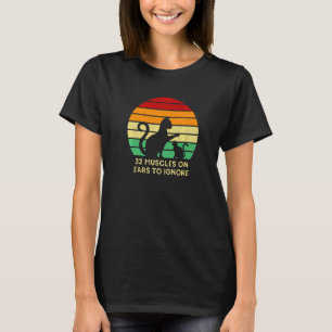 T-shirt 32 muscles dans les oreilles pour ignorer le chat