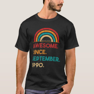 T-shirt 32 Year Old Awesome Since Septembre 1990 Toxiques