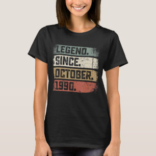 T-shirt 32 Years Old Legend Since October 1990 32 nd Birth