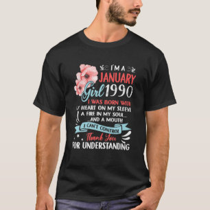 T-shirt 32E Anniversaire Fabriqué En Janvier 1990 32 Ans
