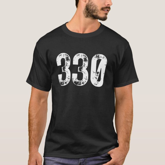 T-shirt 330 Area Code Akron OH Mobile Telephone Area Code  (Devant)