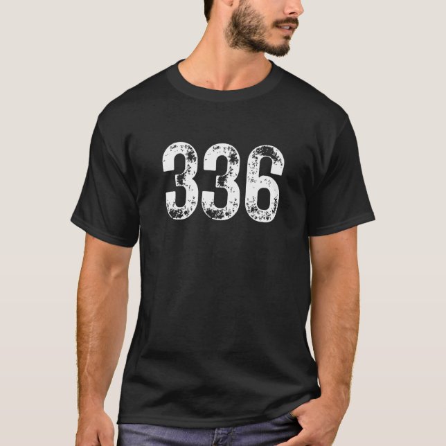 T-shirt 336 Area Code Greensboro NC Mobile Telephone Area  (Devant)
