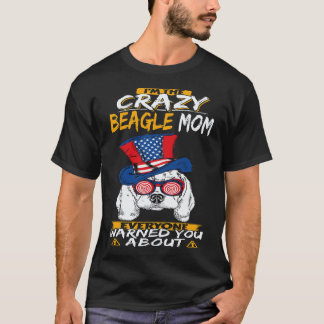 T-shirt 33 Je suis la folle maman Beagle Beagle
