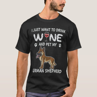 T-shirt 33 Je veux juste boire du vin et caresser mon berg