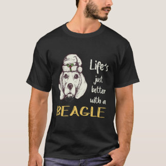 T-shirt 33 La vie est juste meilleure avec un Beagle