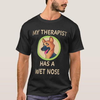 T-shirt 33 Mon thérapeute a un berger allemand au nez humi