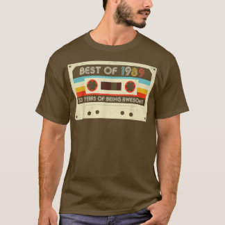 T-shirt 33e Anniversaire Cadeaux Retro Vintage Best Of 198