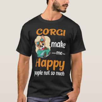T-shirt 34 Corgi Me Rendent Heureux Les Gens Pas Tant Que