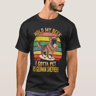 T-shirt 34 Tiens ma bière, je dois caresser ce berger alle