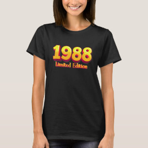 T-shirt 34e anniversaire Dames Mens 34 ans 1988 3