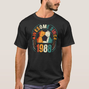 T-shirt 34e fête d'anniversaire 34 ans Awesome 1988 Socce