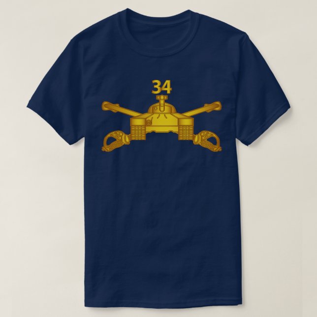 T-shirt 34th Armor Regiment Armor Branch wo Txt (Design devant)