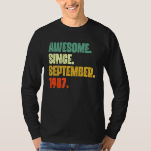 T-shirt 35 Ans Awesome Depuis Septembre 1987 35th 2