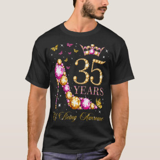 T-shirt 35 Ans D'Être Awesome 35 Ans 35e Anniversaire