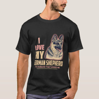 T-shirt 35 J'adore mon berger allemand, ce sont les humain