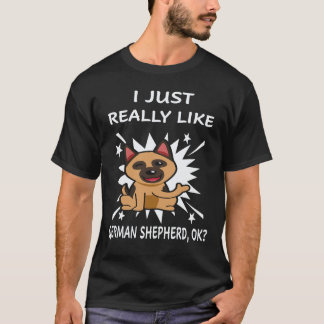T-shirt 35 J'aime vraiment beaucoup les bergers allemands