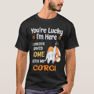 T-shirt 35 J'aurais pu rester à la maison avec Corgi